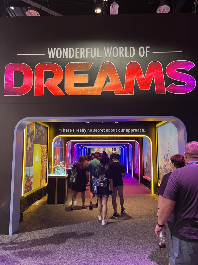 D23 2022 Special Exhibit, showing different DREAMS that Disney is working on from Imagineering to prototypes to bring magic to the parks.